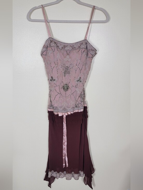 Sue Wong Dresses & Skirts - Vintage Silk Beaded Sue Wong Dress Size 6